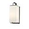 Z-Lite Sana 1 Light Outdoor Wall Sconce, Black & White Opal 593M-BK - alternate 1